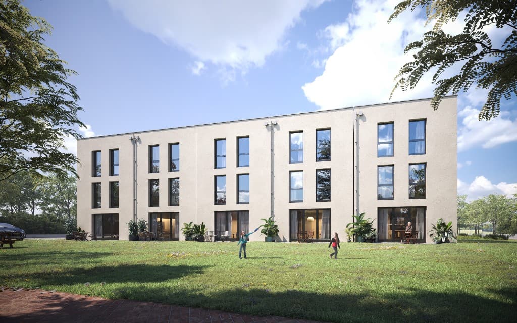 Visualisierung Duo Living – Fassade und Außenbereich